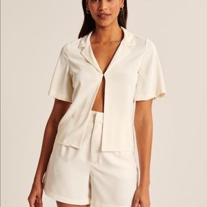 Abercrombie Satin Hook and Eye Shirt